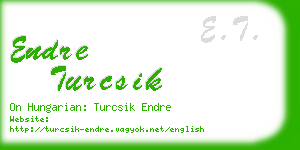 endre turcsik business card